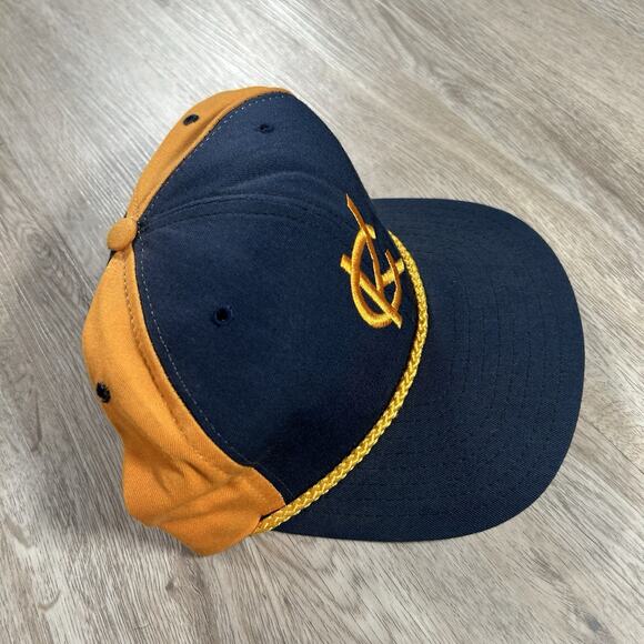 Vintage‎ New Era Kansas City Monarchs Hat Snapback Baseball USA Rope Blue Yellow - Picture 7 of 8
